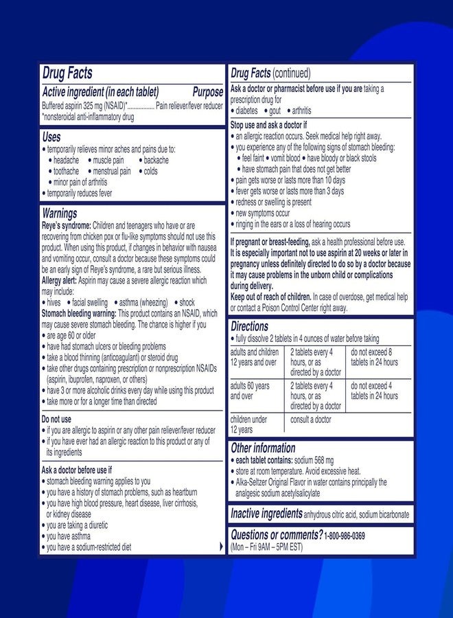 Alka-Seltzer Original 24 Effervecent Pills - Image 5